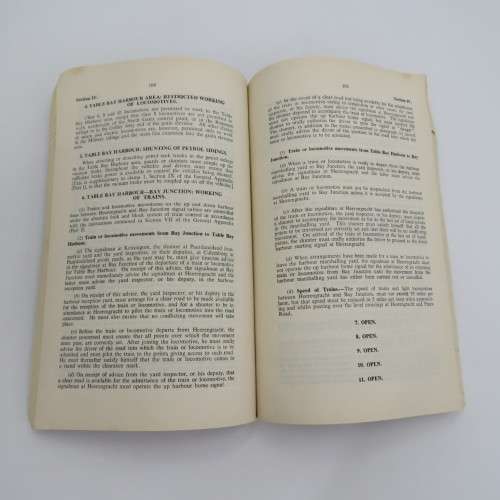 South African Railways Cape Western System No 6 book - Local Appendix