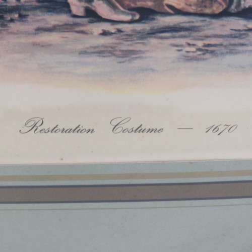 Vintage restoration costume print in frame
