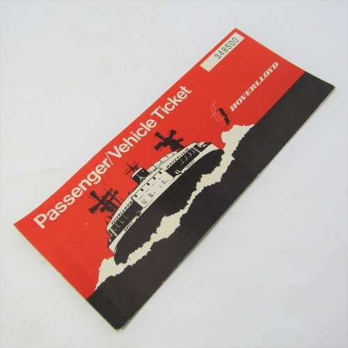 Vintage passenger ticket on the Hovelloyd - Calais to Ramsgate