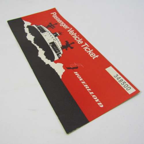 Vintage passenger ticket on the Hovelloyd - Calais to Ramsgate