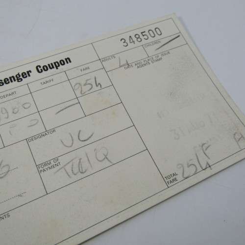 Vintage passenger ticket on the Hovelloyd - Calais to Ramsgate
