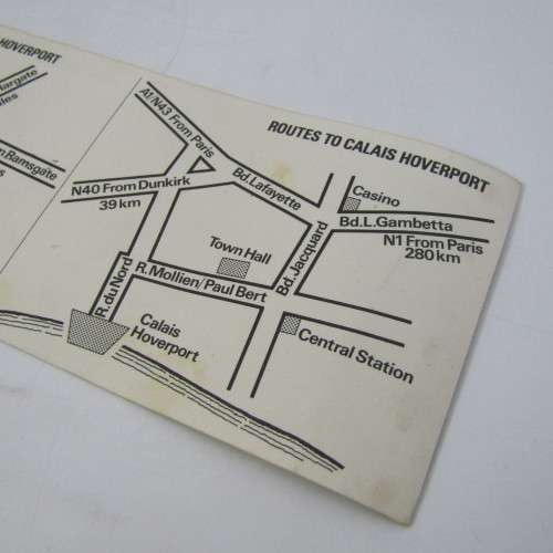 Vintage passenger ticket on the Hovelloyd - Calais to Ramsgate
