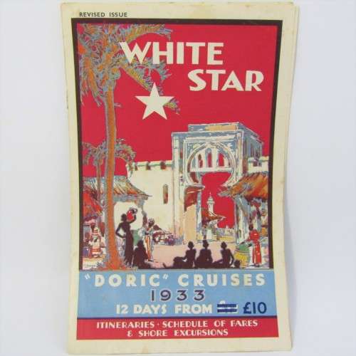 1933 pampflet White Star Line Cruise (loose outer pages)