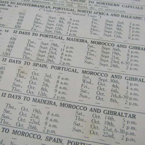 1933 pampflet White Star Line Cruise (loose outer pages)