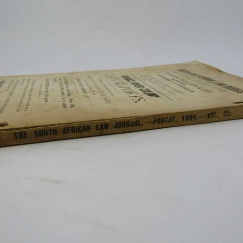 Antique 1905 South Africa Law Journal