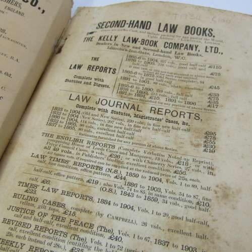 Antique 1905 South Africa Law Journal