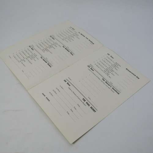 SA VAAL - VAAL DERBY game race card 11 Sept 1968