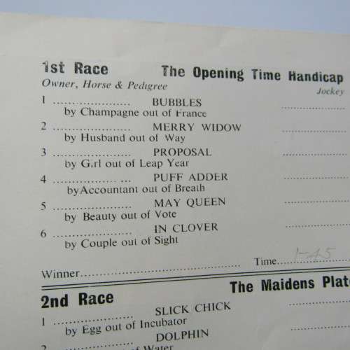SA VAAL - VAAL DERBY game race card 11 Sept 1968