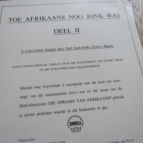 Vintage Toe Afrikaans nog Jonk was: Deel 2 - N Shell-Fotoverhaal