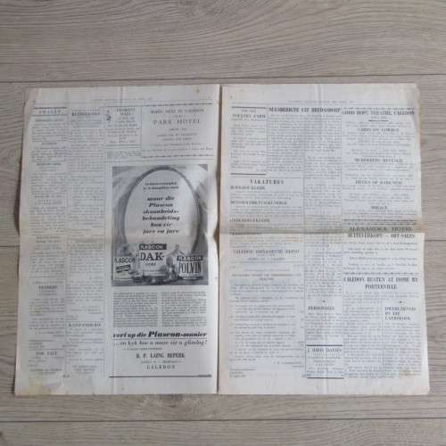 1967 Newspaper Caledon-Venster interesting reports