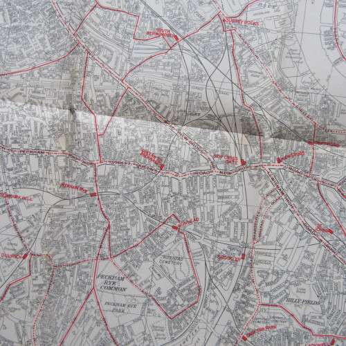 Vintage London Map - The authentic map including underground railway - 86 x 59cm