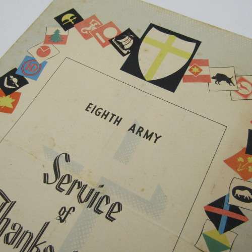 WW2 8th Army Service of Thanksgiving 1945 program