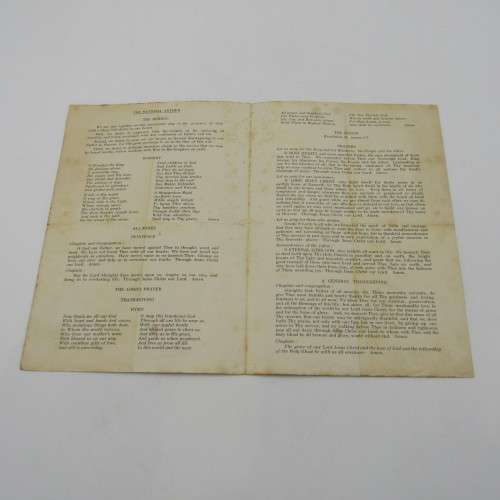 WW2 8th Army Service of Thanksgiving 1945 program
