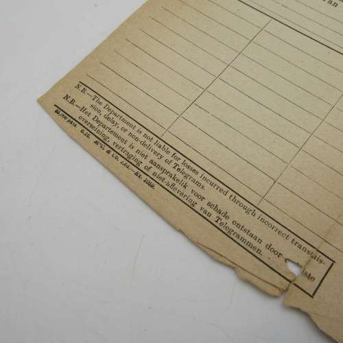 Union of South Africa - 4 unused telephone forms - some damage