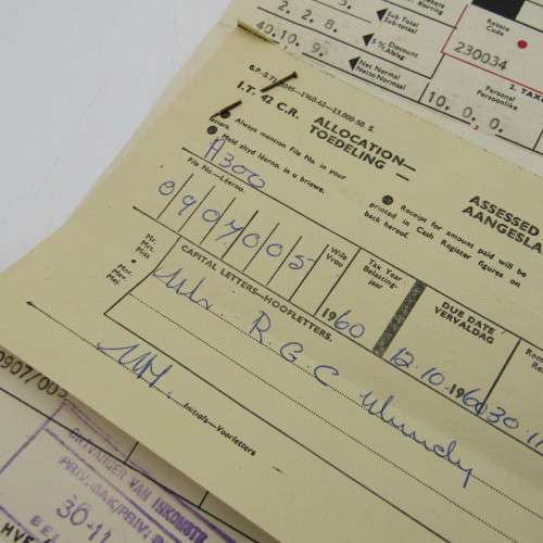 South African Revenue - 1960 Tax Assessment and payment advice