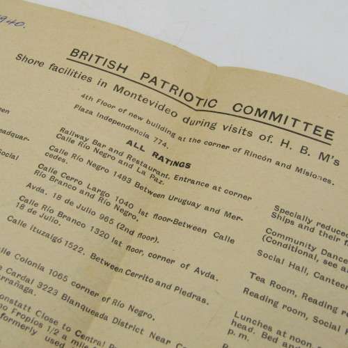 WW2 Booklet explaining facilities to British troops and inviting Officers to the club - 1939-1940