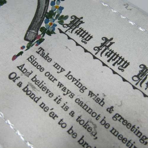 Antique metal greetings card - rare and almost never seen early 1900`s