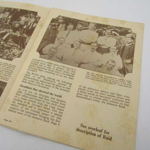 Readers Digest 12 page reprint of the Cape Town Argus coverage of the Jameson Raid