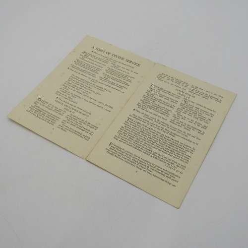 Booklet for the Divine Service for the Sunday preceding the Coronation of George 6 in 1937