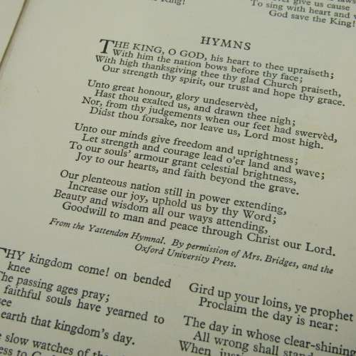 Booklet for the Divine Service for the Sunday preceding the Coronation of George 6 in 1937
