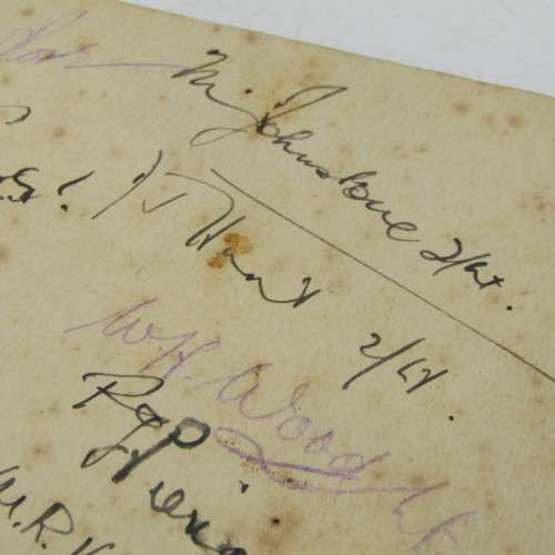 WW2 Signatures of passengers present at the breakfast on the `Kowie` on 10th June 1942