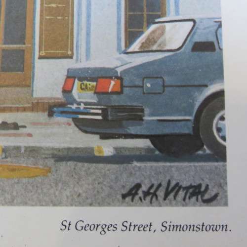 Vintage print of St Georges Street Simon`s Town by AH Vital