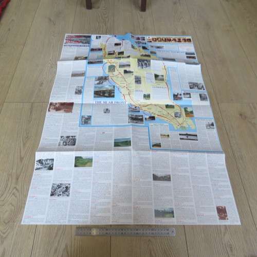 Large fold out chart of the Japanese conquest of Malaya and Singapore - WW2