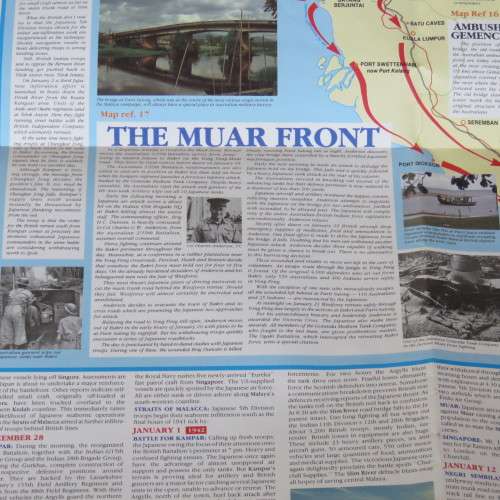 Large fold out chart of the Japanese conquest of Malaya and Singapore - WW2