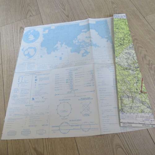 1948 Map used by American pilots during occupation of Germany - Scarce