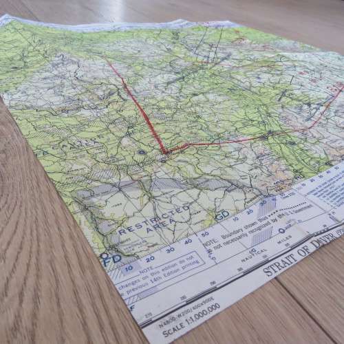 1948 Map used by American pilots during occupation of Germany - Scarce