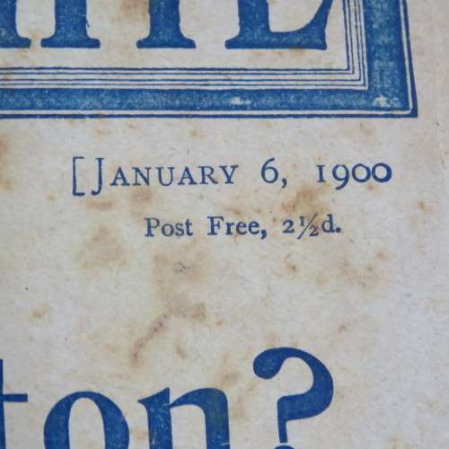 Black and White Budget - Boer War - 6 Jan 1900 - back page missing
