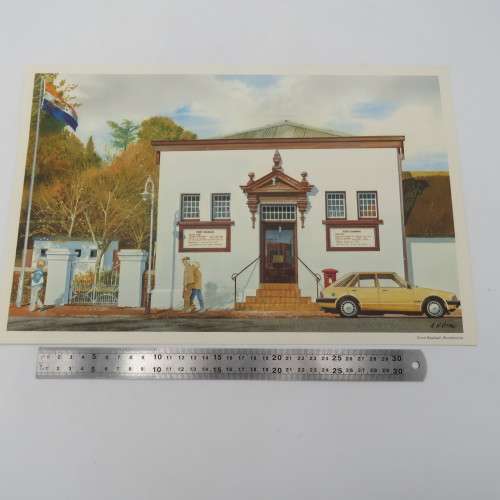 Vintage print of First Raadsaal Bloemfontein by AH Vital