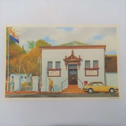 Vintage print of First Raadsaal Bloemfontein by AH Vital