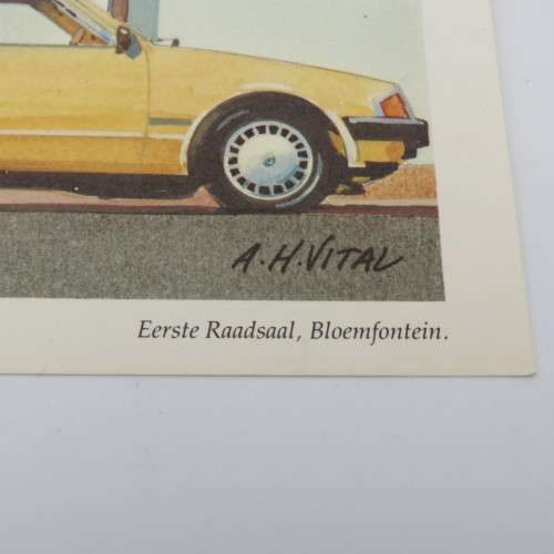 Vintage print of First Raadsaal Bloemfontein by AH Vital