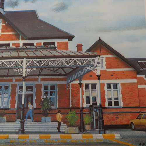 Vintage print of the Railway Station Pietermaritzburg by AH Vital