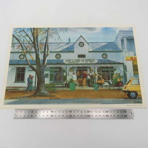 Vintage print of Oom Samie se winkel, Stellenbosch by AH Vital