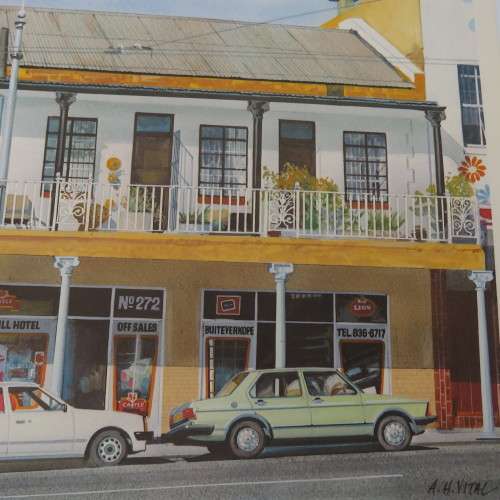 Vintage print of Main Street Johannesburg by AH Vital