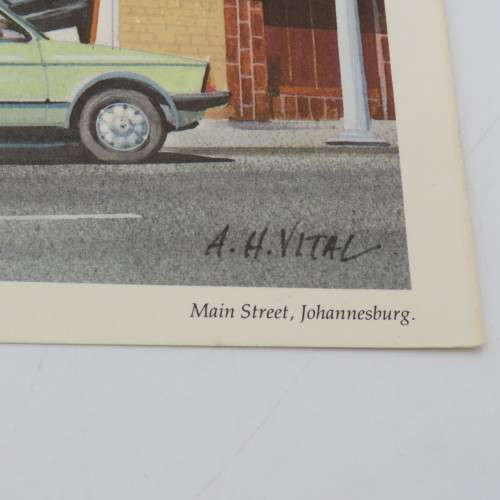 Vintage print of Main Street Johannesburg by AH Vital