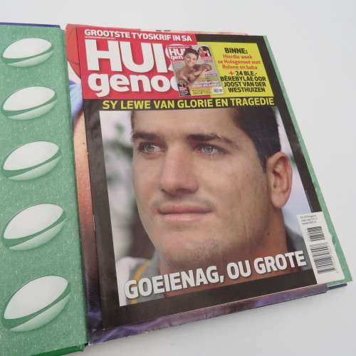 The ultimate encyclopedia of Rugby with blue bulls poster and Joost v/d Westhuizen