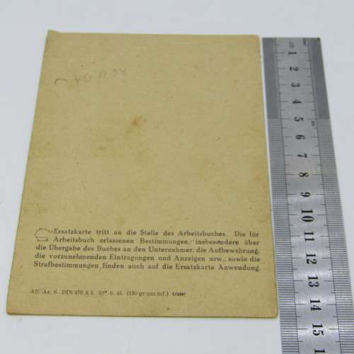Work book 1945 plus replacement card for Elfriede Alexander Stephan in 1945 Germany