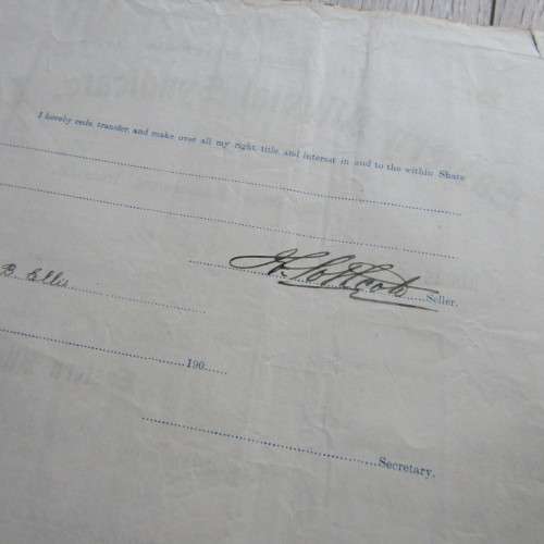 Lot of 6 x One Pound Shares in the EASTERN Alluvial Syndicate Ltd. issued 1907