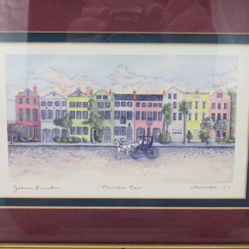Jeanie Drucker Rainbow Row Charleston S.C. - Small print in frame