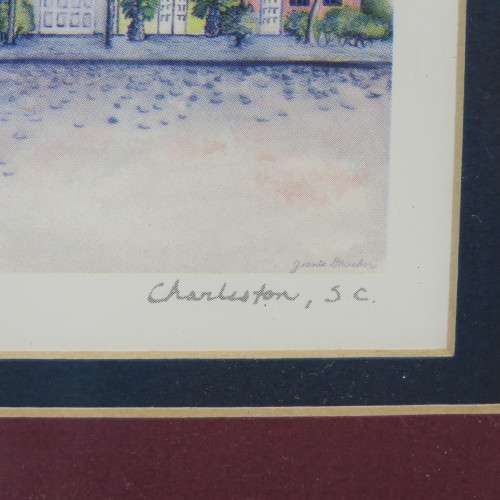 Jeanie Drucker Rainbow Row Charleston S.C. - Small print in frame