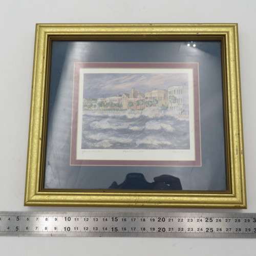 Jeanie Drucker Hurricane 1989, Charleston S.C. print in frame