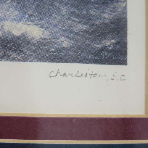 Jeanie Drucker Hurricane 1989, Charleston S.C. print in frame