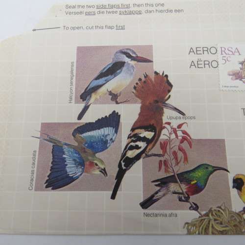 Unused Bird Aerograin with printed 25c stamp upgraded with 2 5c stamps