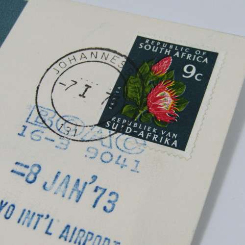 1973 South Africa to Japan BOAC Inaugural flight cover
