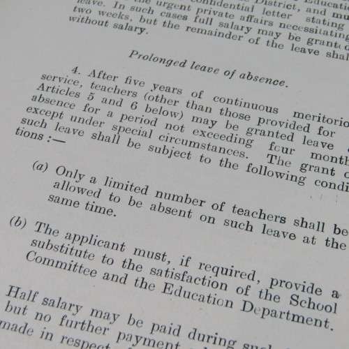 Education Department of the Orange River Colony - Instructions to Principals of Government Schools
