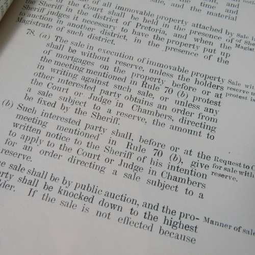 1902 Rules and Regulations of the High Court of the Transvaal - original