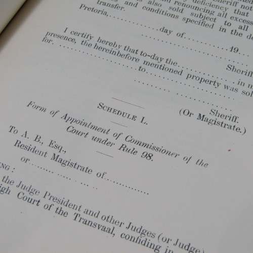 1902 Rules and Regulations of the High Court of the Transvaal - original
